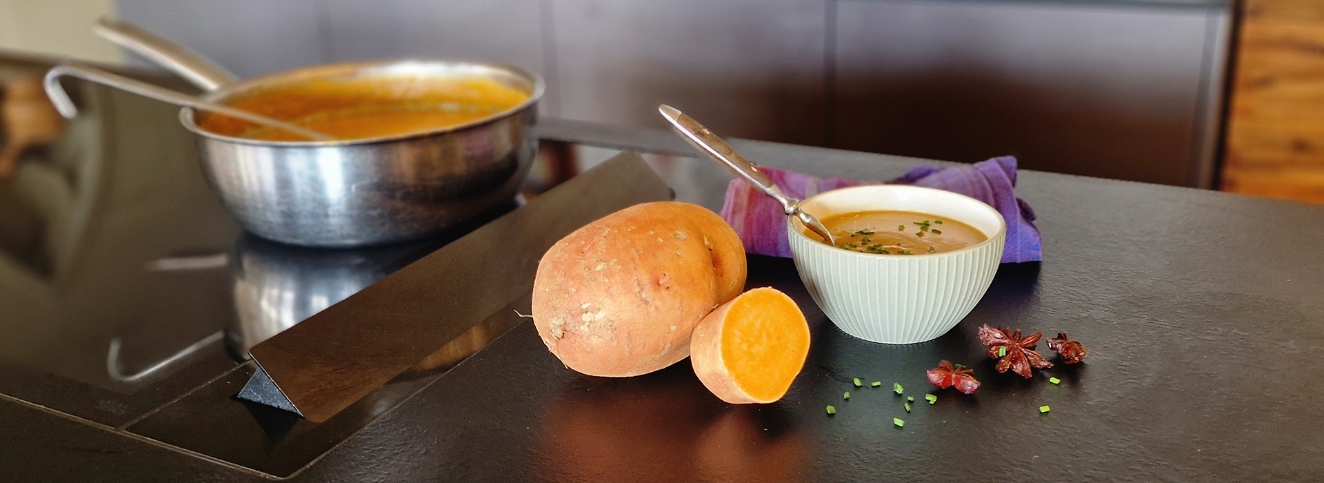 Mirko Buri Rezept Süsskartoffelsuppe mit Sternanis